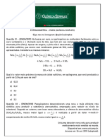 Simulado - Estequiometria ENEM PDF