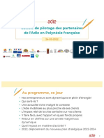 Présentation Comité de Pilotage Des Partenaires de L'adie