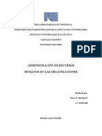 Administracion de Recursos Humanos en Las Organizaciones