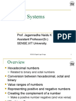 Number Systems: Prof. Jagannadha Naidu K Assistant Professor (SR.) SENSE, VIT University