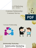 Principles of Marketing: Customer Relationship: Customer Service