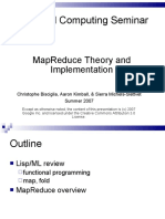 Distributed Computing Seminar: Mapreduce Theory and Implementation