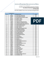 Committee On Financial Markets and Investors' Protection The Institute of Chartered Accountants of India