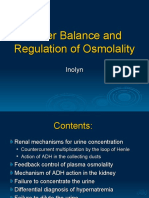 Water Balance and Regulation of Osmolality