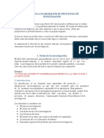 Guía para La Elaboración de Protocolo de Investigacion