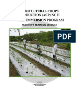 AGRICULTURAL CROPS PRODUCTION (ACP) NC II Work Immersion Module