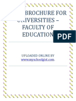 Faculty of Education Jamb Brochure