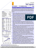 VRL Logistics: CMP: INR445 New Branch Additions To Support Volume Growth