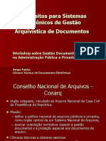 Requisitos para Sistemas Eletrônicos de Gestão Arquivística de Documentos