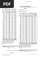 Daily Time Record Daily Time Record: (Name)