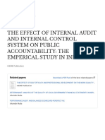 The Effect of Internal Audit and Internal Control System On Public Accountability: The Emperical Study in Indone..