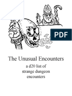 The Unusual Encounters: A d20 List of Strange Dungeon Encounters