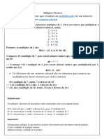 7º Ano - Multiplos e Divisores