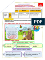 FICHA 2DO Personal Social - Qué Podemos Hacer para Proteger A Los Animales