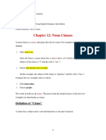 Chapter 12: Noun Clauses: Definition of "Clause"