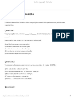 Exercícios de Preposição - Toda Matéria