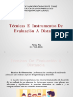 Técnicas E Instrumentos de Evaluación A Distancia