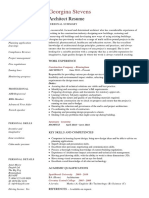 Architect Resume Template Two