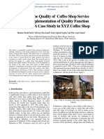 Improving The Quality of Coffee Shop Service With The Implementation of Quality Function Deployment: A Case Study in XYZ Coffee Shop