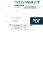 To The Medical Superintendent, Teaching Hospital, D.G.Khan. Subject