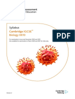 Syllabus: Cambridge IGCSE Biology 0610