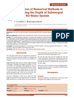 Application of Numerical Methods in Calculating The Depth of Submerged Ball in A RO Water System