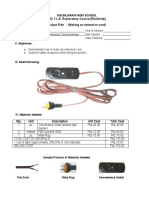 Kaunlaran High School K-12 T.L.E. Exploratory Course (Electricity) Project Plan - (Making An Extension Cord)