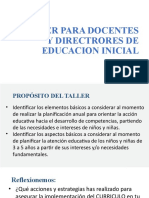 II Taller de EDUCACION INICIAL PARA LAS UGEL