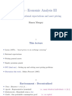 Honors - Economic Analysis III: Lecture 10: Rational Expectations and Asset Pricing