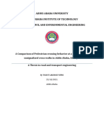 A Comparison of Pedestrian Crossing Behavior at A Signalized and Unsignalized Cross Walks in Addis Ababa, Tigist Legesse