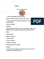 Especialidad Desarrollada de Economía Domestica para Conquistadores