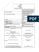 Grade 10 Detailed Lesson Plan: Teacher's Activity A.) Preliminary Activities Student's Activity