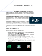 Cómo Hacer Una Tabla Dinámica en Excel