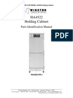 HA4522 Holding Cabinet: Parts Identification Manual