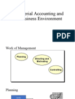 Managerial Accounting and The Business Environment