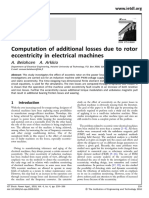 Computation of Additional Losses Due To Rotoreccentricity in Electrical Machines