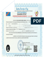 Attestation de Réussite EXETAT