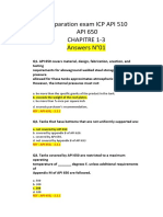 Preparation Exam ICP API 510 API 650 Chapitre 1-3 Answers N°01