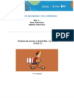 Costos de Envío A Domicilio. Lo Lineal (Parte II) - Matemática - Secundario - CO - 4.º