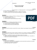 Epreuve de Biochimie Session de Mai 2000: Universite Cadi Ayyad Faculte de Medecine Et de Pharmacie Marrakech