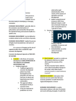 Notes #1 Economic Development and Overview