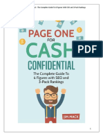 Page One For Cash Confidential - The Complete Guide To 6 Figures With SEO and 3-Pack Rankings