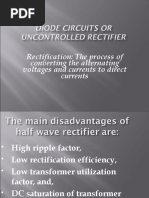 Rectification: The Process of Converting The Alternating Voltages and Currents To Direct Currents