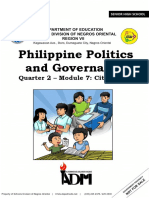 Philippine Politics and Governance: Quarter 2 - Module 7: Citizenship