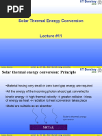 Lecture 11: EN 601: Solar Thermal Energy Conversion