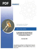 La Reforme Des Procedures de Traitement Des Difficultes de L'entreprise Au Maroc