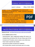 MSE 280: Introduction To Engineering Materials