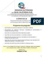 CONVOCATORIA ÚNICA DE INGRESO A POSGRADO 2022-II Posgrados DP