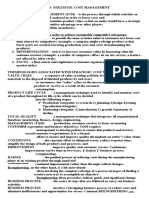 MAS D Strategic Cost Management