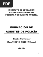 Diseño Curricular - "Formación de Agentes de Policía"